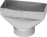Imperial GV0699-C Wall Register Boot, 2-1/4 in L, 12 in W, 6 in H, Galvanized